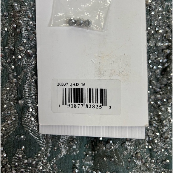 Mac Duggal 20337 NWT EMBELLISHED BOW BELT ILLUSION LONG SLEEVE A LINE DRESS - Picture 6 of 10